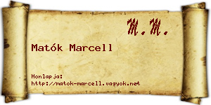 Matók Marcell névjegykártya