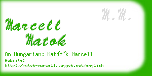 marcell matok business card